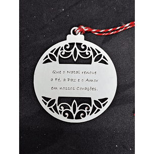 Bola de Natal Mensagem Renovação