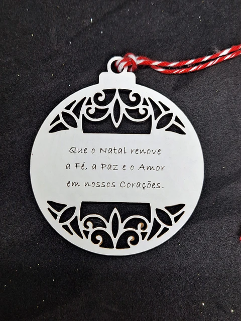 Bola de Natal Mensagem Renovação