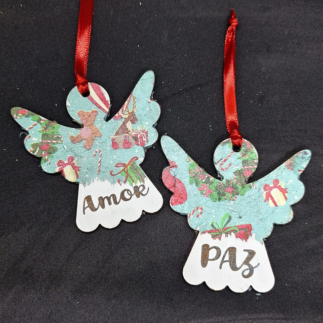 Anjos Amor & Paz em azul 1