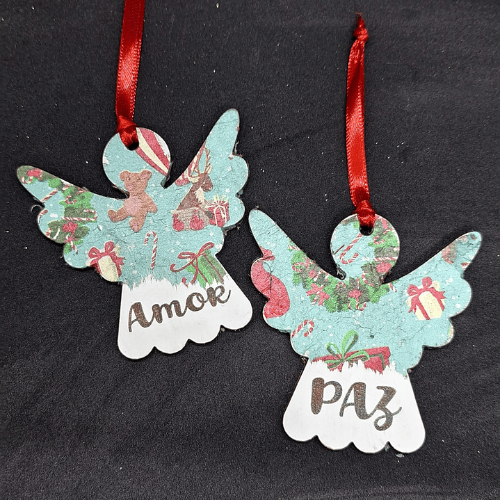 Anjos Amor & Paz em azul 1