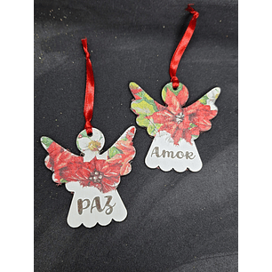 Anjos Amor & Paz em vermelho