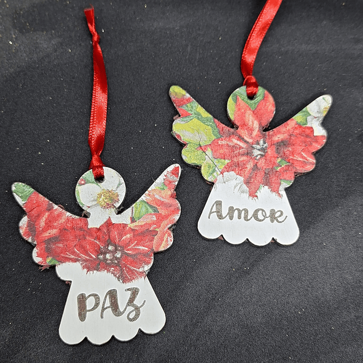 Anjos Amor & Paz em vermelho 1