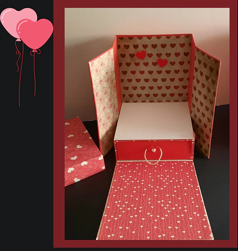 Amor Perfeito ❤️ caixa explosão para bolo