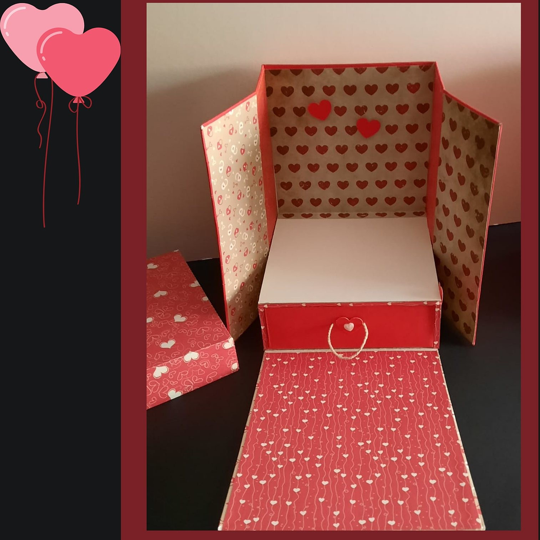  Amor Perfeito ❤️ caixa explosão para bolo 1