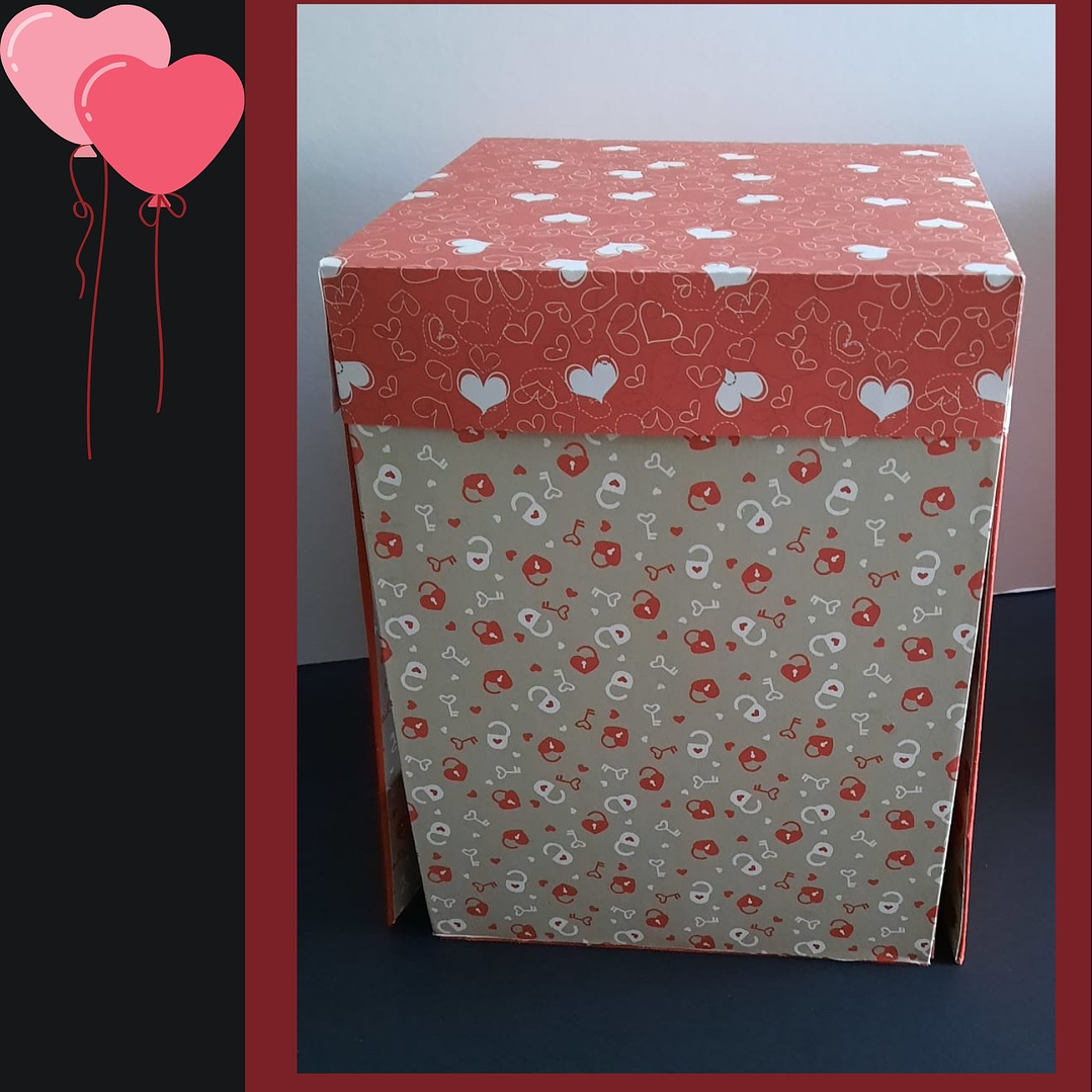  Amor Perfeito ❤️ caixa explosão para bolo 2