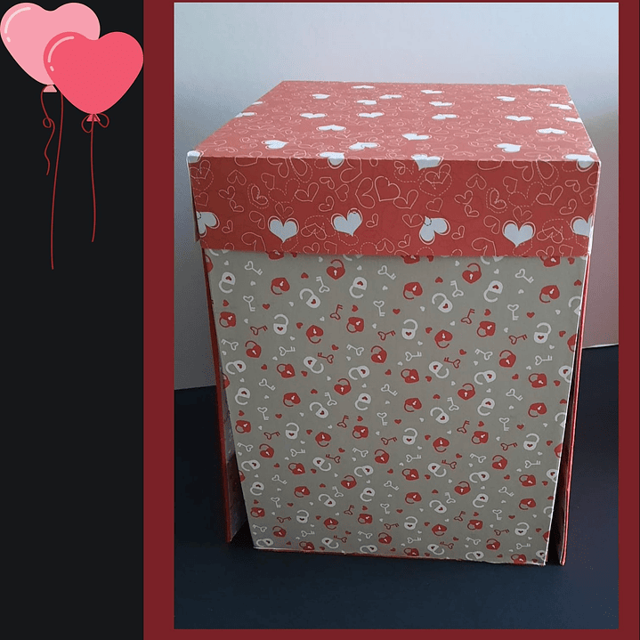  Amor Perfeito ❤️ caixa explosão para bolo 2