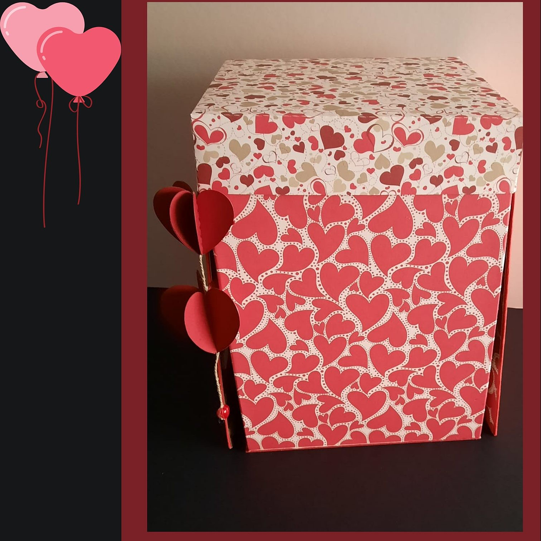  Amor Perfeito ❤️ caixa explosão para bolo 3