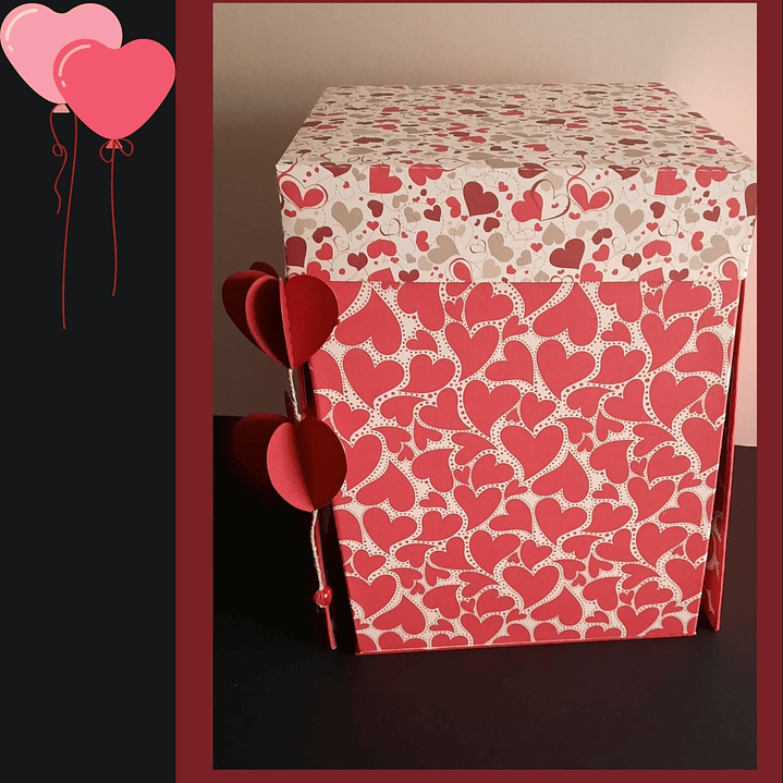  Amor Perfeito ❤️ caixa explosão para bolo 3