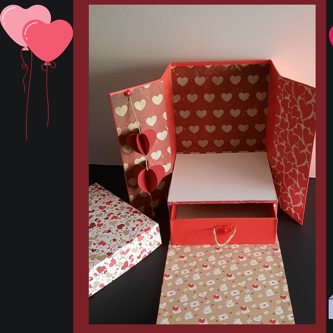  Amor Perfeito ❤️ caixa explosão para bolo 4