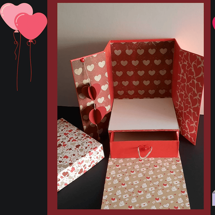  Amor Perfeito ❤️ caixa explosão para bolo 4