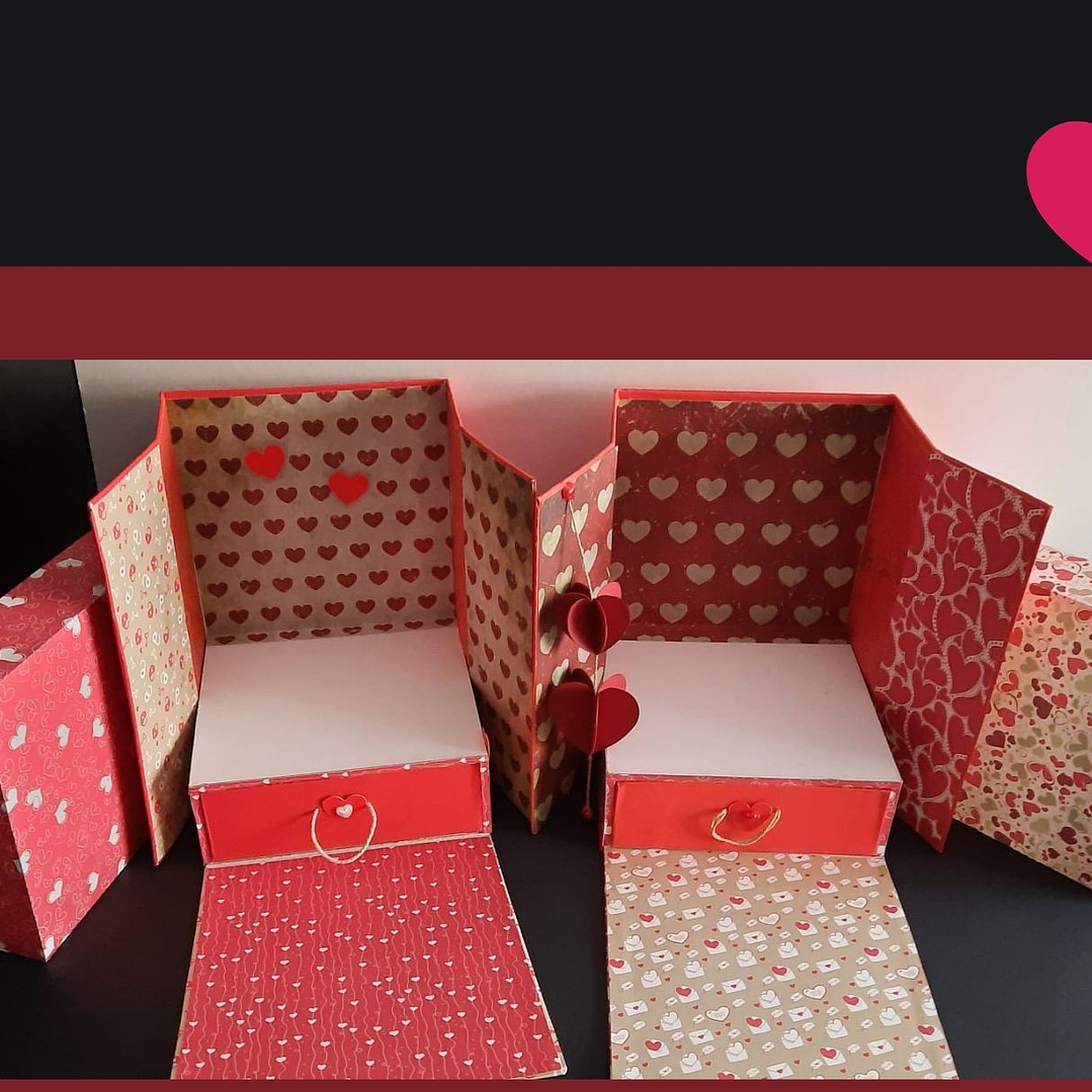  Amor Perfeito ❤️ caixa explosão para bolo 5