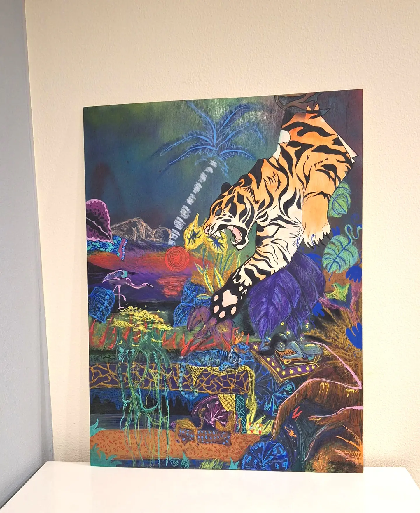 The Tiger Doesn't Know... | Pintura Original Andreia Mestre 2