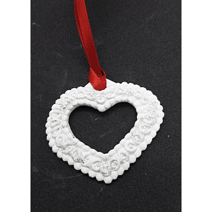 Coração Rendilhado Prata