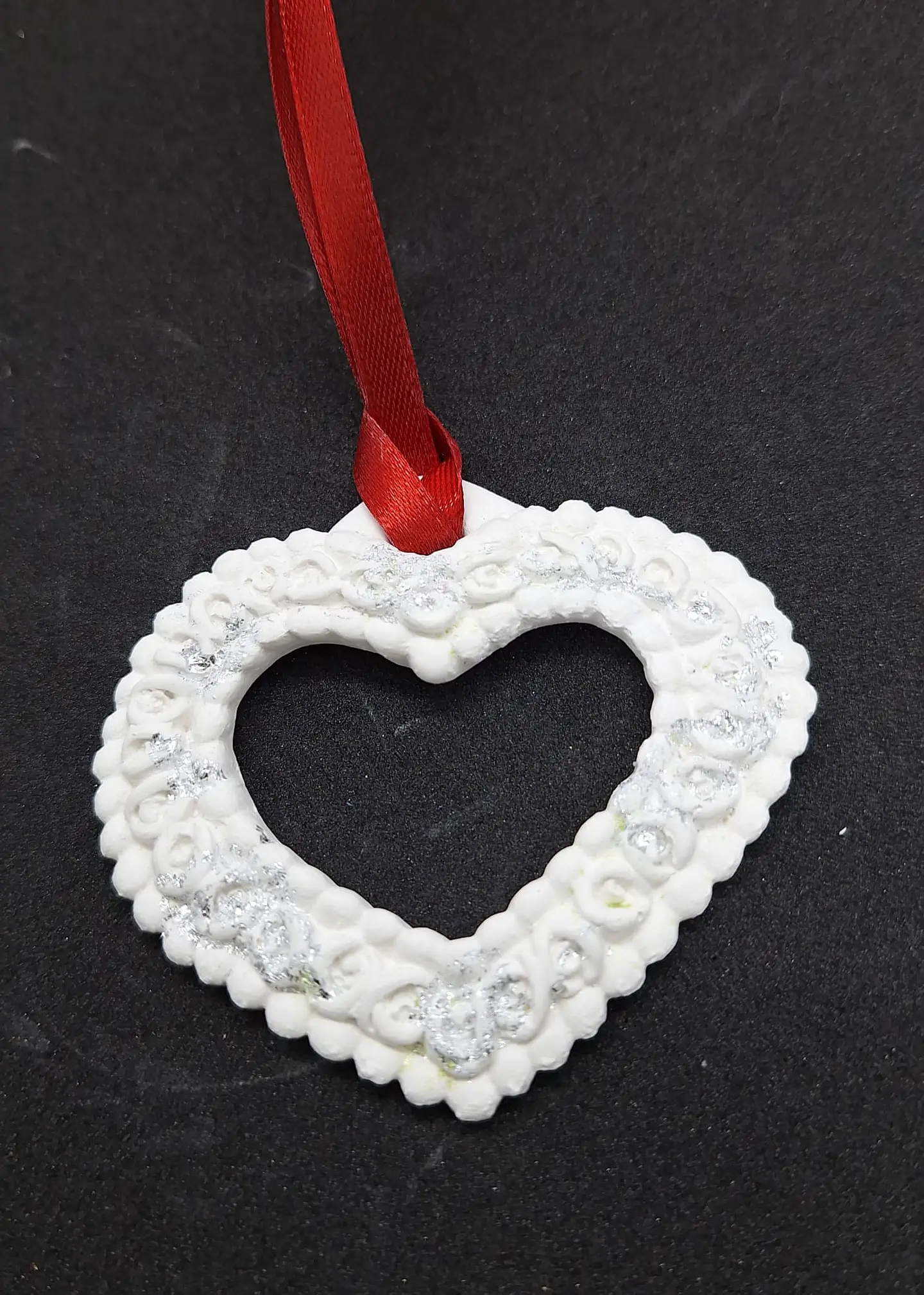 Coração Rendilhado Prata 1