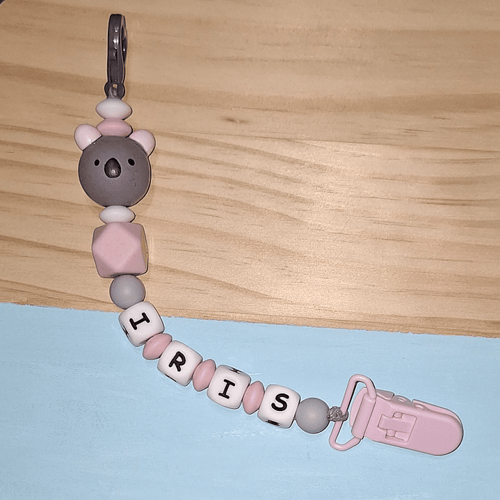 Prende Chupeta Silicone Personalizado - Ursinha 1