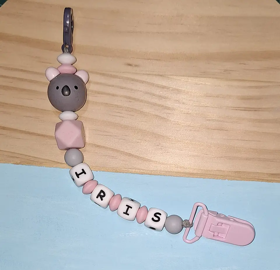 Prende Chupeta Silicone Ursinha | Personalizado 1