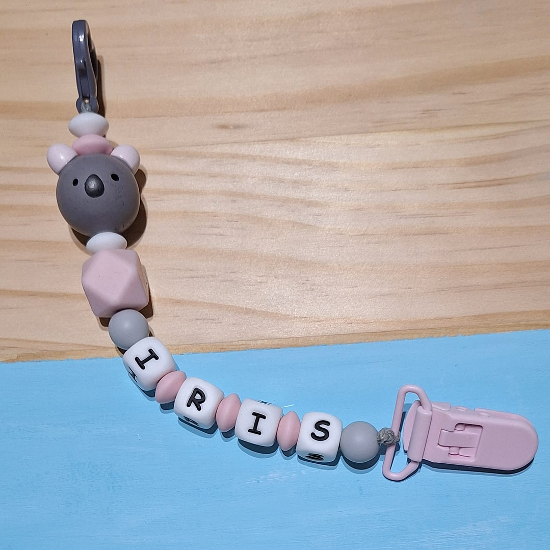 Prende Chupeta Silicone Personalizado - Ursinha 2