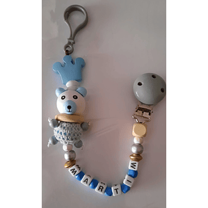 Prende Chupeta Silicone Personalizado | Ursinho