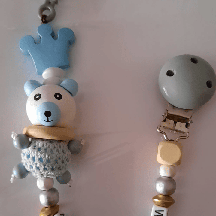 Prende Chupeta Silicone Personalizado | Ursinho 1