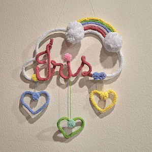 Porta Maternidade Nuvem em Tricotin