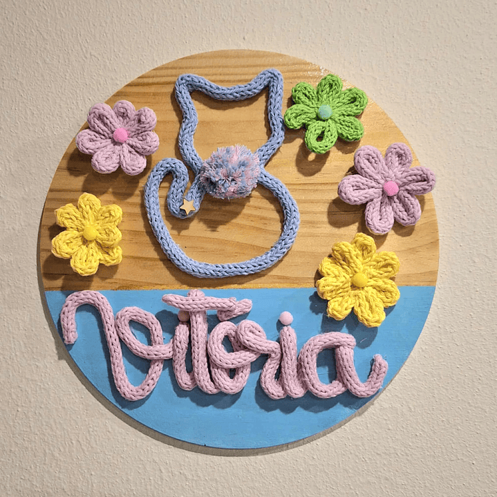 Porta Maternidade Placa em Tricotin 1