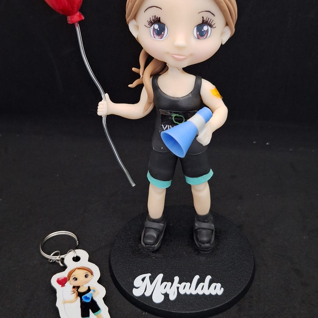 Gift Estatueta Personalizada em Biscuit + Porta‑Chaves em MDF Laminado 2