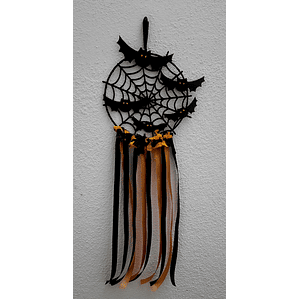 Caçador de Sonhos Halloween Teia e Morcegos