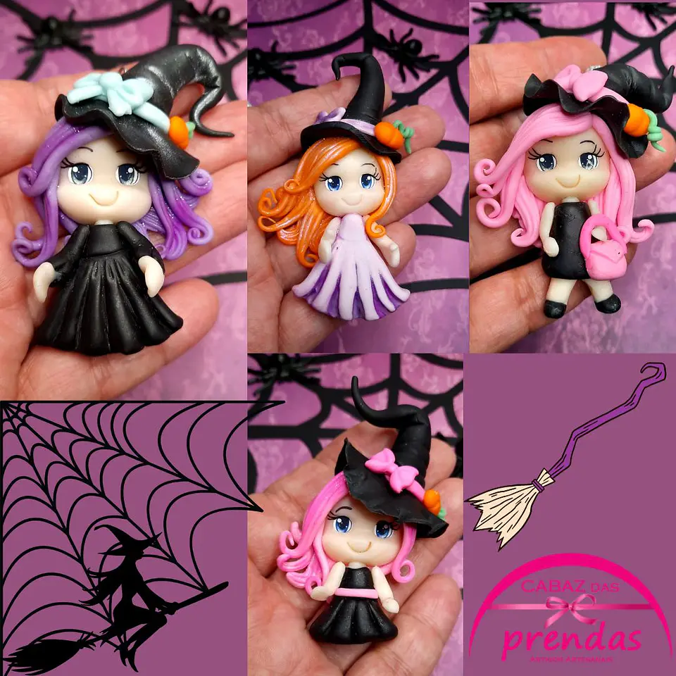 Porta-Chaves Bruxinha Ternurenta | biscuit 6