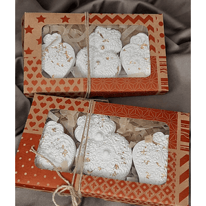 Pack 3 Corações de Viana em Gesso Perfumado – Edição Ouro