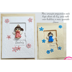 Convite Lembrança de Batismo 2-em-1