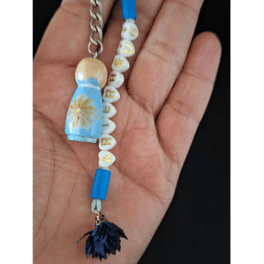 Porta‑Chaves “Guerreira” 💙