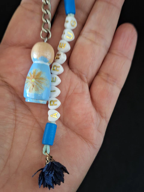 Porta‑Chaves “Guerreira” 💙