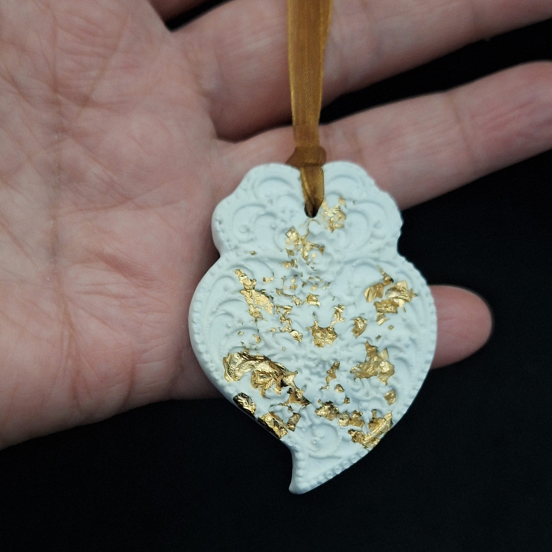 Lembrança de Casamento – Coração de Viana em Gesso Cerâmico 3