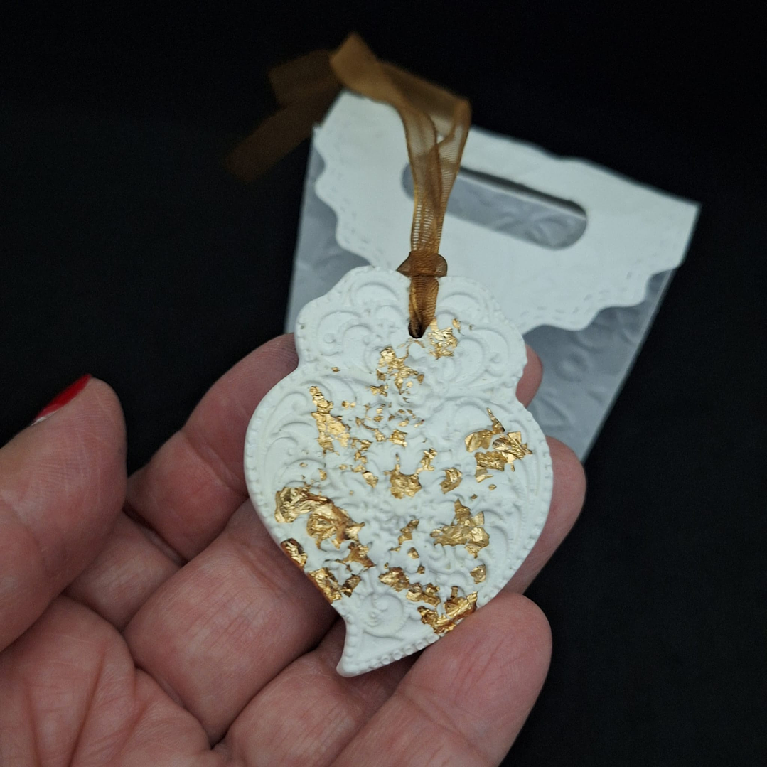 Lembrança de Casamento – Coração de Viana em Gesso Cerâmico 2