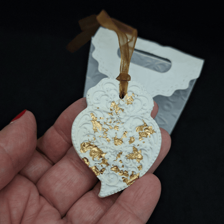 Lembrança de Casamento – Coração de Viana em Gesso Cerâmico 2