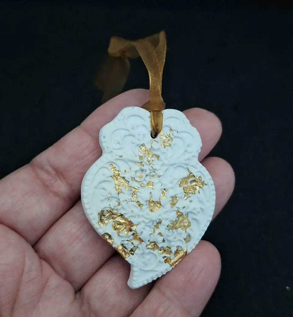 Lembrança de Casamento – Coração de Viana em Gesso Cerâmico 4