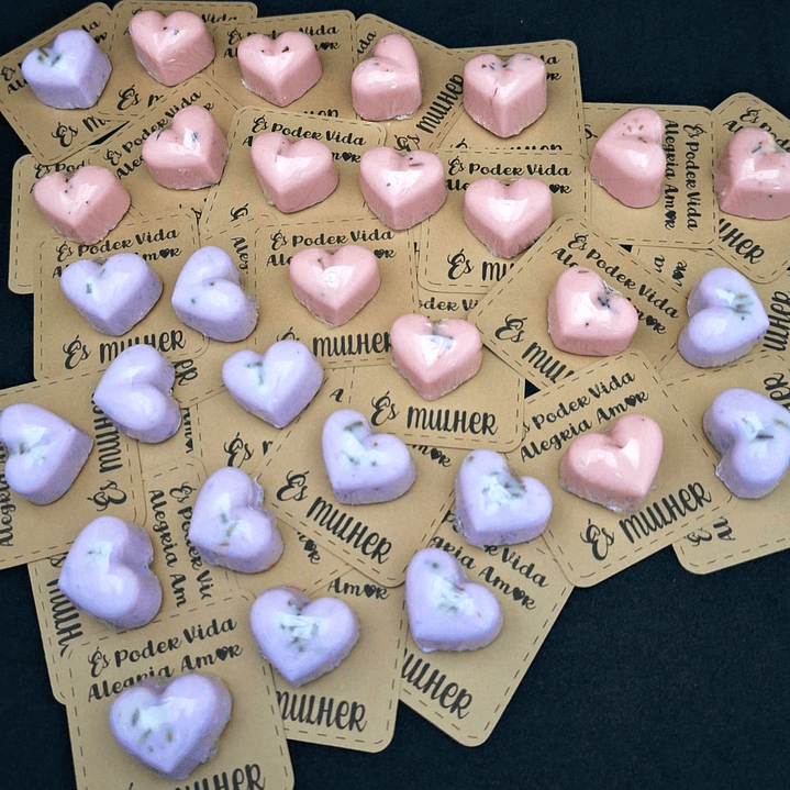 Mini Coração em Glicerina com Alfazema 3