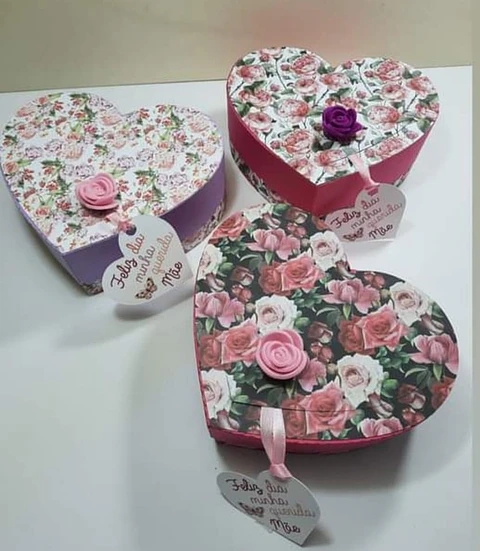 Caixas Coração Colorida