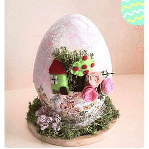 Ovo Páscoa Chacota decorativo Rosa