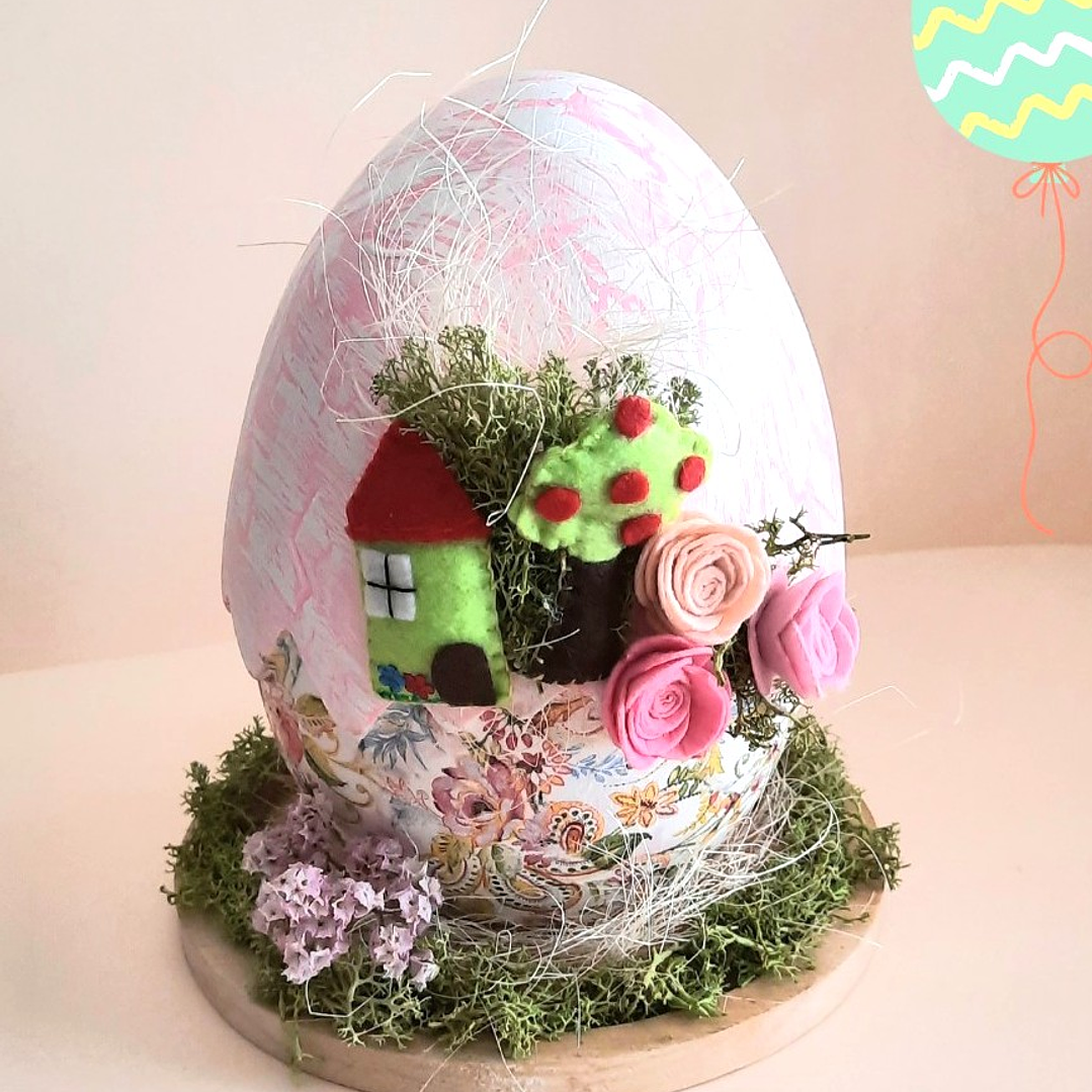Ovo Páscoa Chacota decorativo Rosa 1