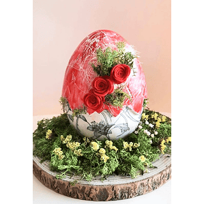 Ovo Páscoa Chacota decorativo Vermelho