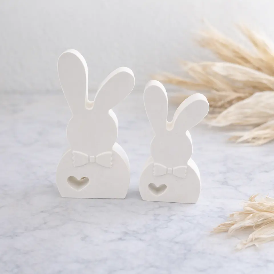 Coelho com Lacinho – Gesso Cerâmico Perfumado 1