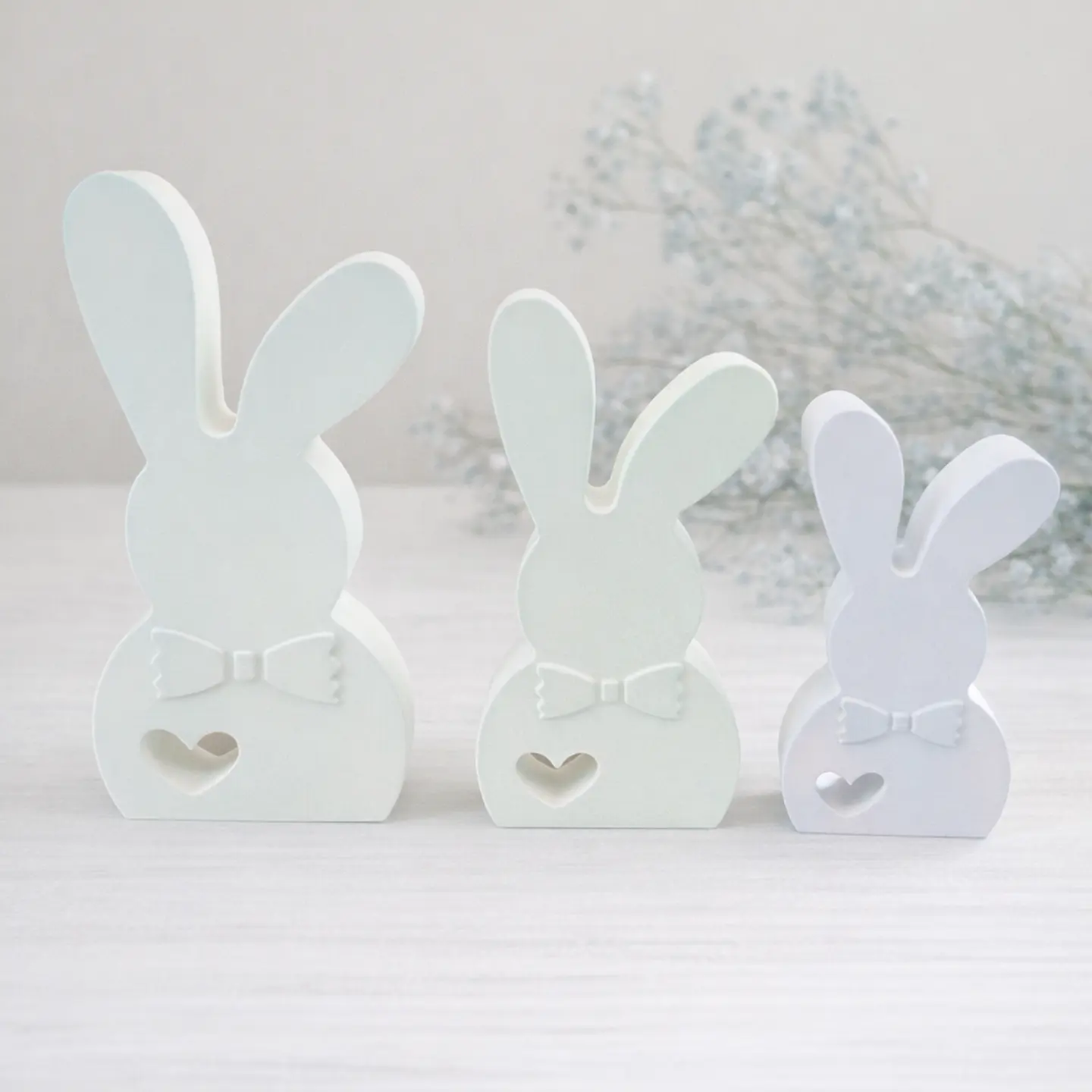 Coelho com Lacinho – Gesso Cerâmico Perfumado 3