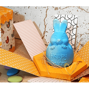Happy Easter – Coelho da Páscoa em Caixa Explosão