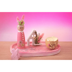 Páscoa Rosa – Decoração com Vela de Soja