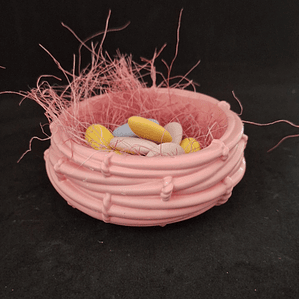 Cestinha Páscoa Rosa – Decoração Multifuncional