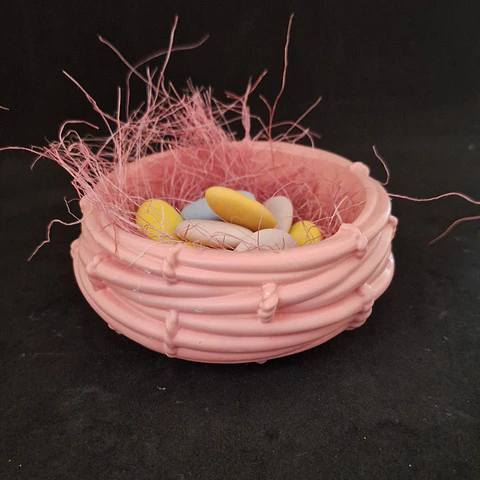 Cestinha Páscoa Rosa – Decoração Multifuncional