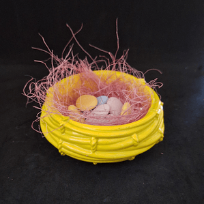 Cestinha Páscoa Amarela – Decoração Multifuncional