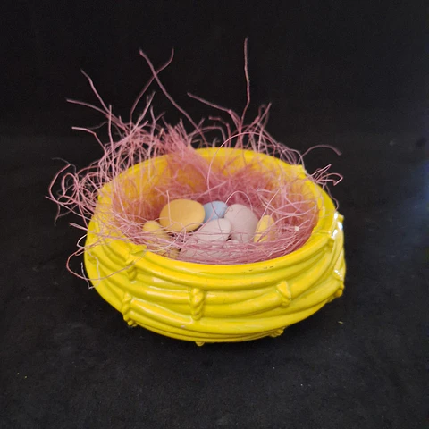 Cestinha Páscoa Amarela – Decoração Multifuncional