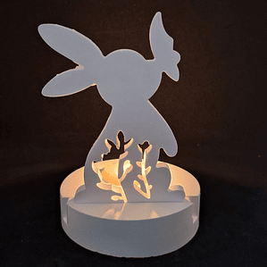Coelhinho de Luz – Porta-Vela em Gesso Cerâmico